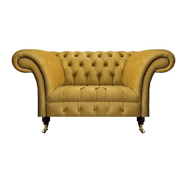 Xlmoebel Chesterfield-Sofa Designer Zweisitzer Sofa in Luxus Gelb für das W günstig online kaufen