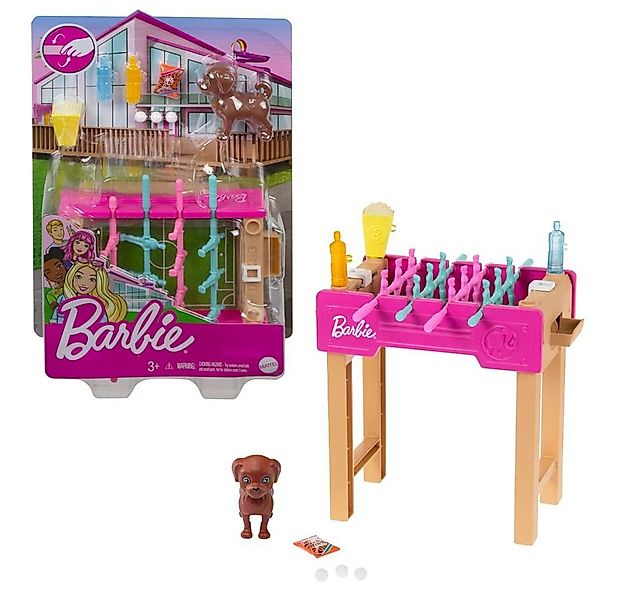 Barbie Puppenhausmöbel Barbie Tischfußball-Spiel Mattel Möbel Spiel-Set Ein günstig online kaufen