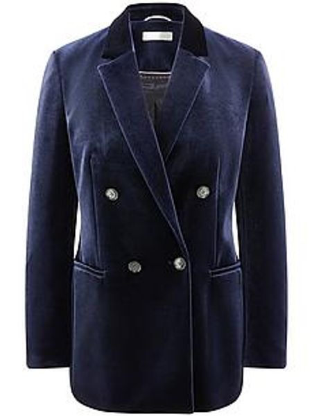 Samt-Blazer Fadenmeister Berlin blau günstig online kaufen