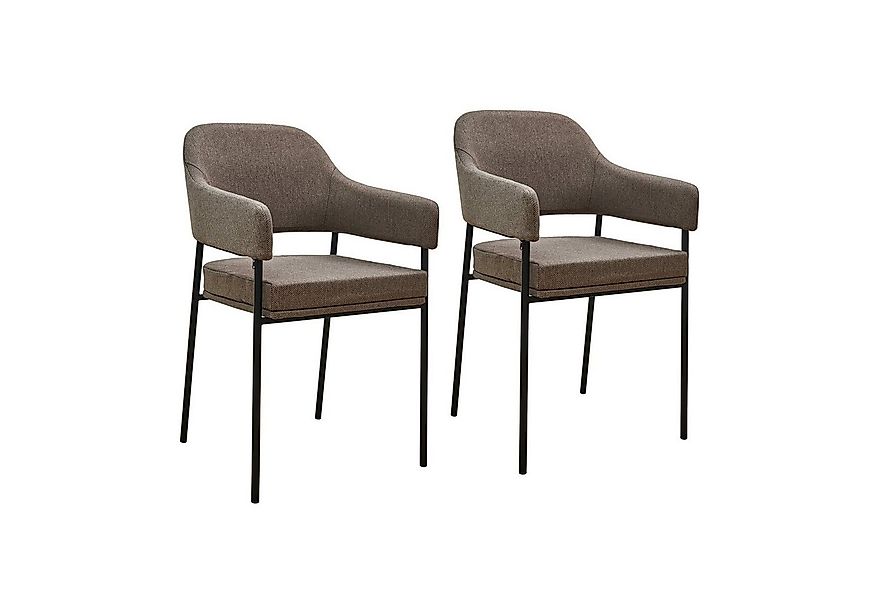 SVITA Esszimmerstuhl SCARLETT (2er Set), Armlehnstuhl, Polsterstuhl, Metall günstig online kaufen