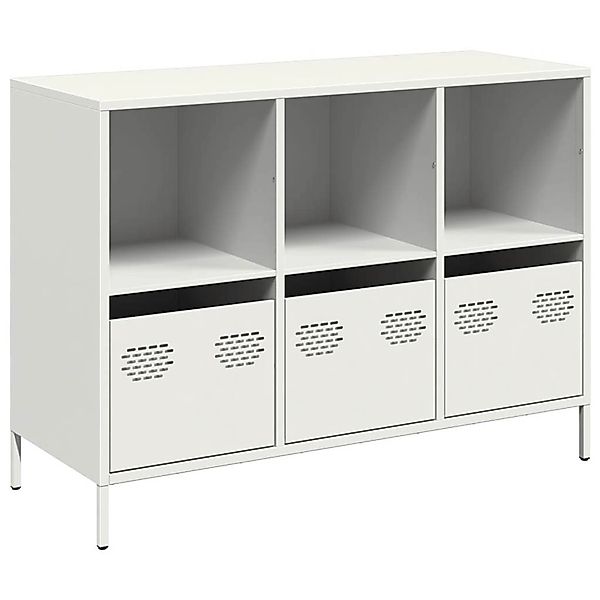 vidaXL Sideboard Weiß 101,5x39x73,5 cm Kaltgewalzter Stahl 851369 günstig online kaufen