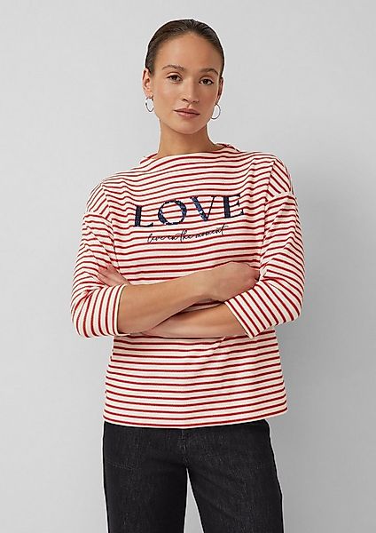 s.Oliver 3/4 Arm-Pullover Sweatshirt Strukturiertes Sweatshirt mit 3/4-Ärme günstig online kaufen