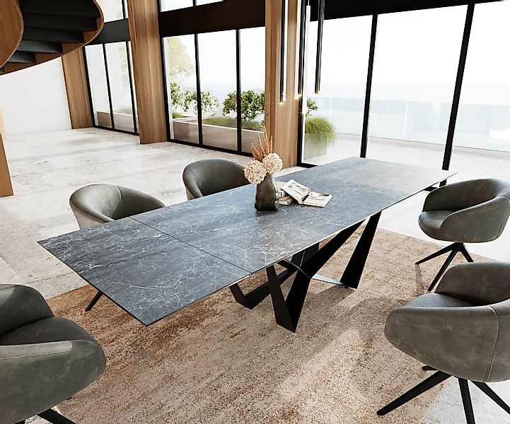 DELIFE Esstisch Edge, Keramik Laminam®Nero Greco günstig online kaufen
