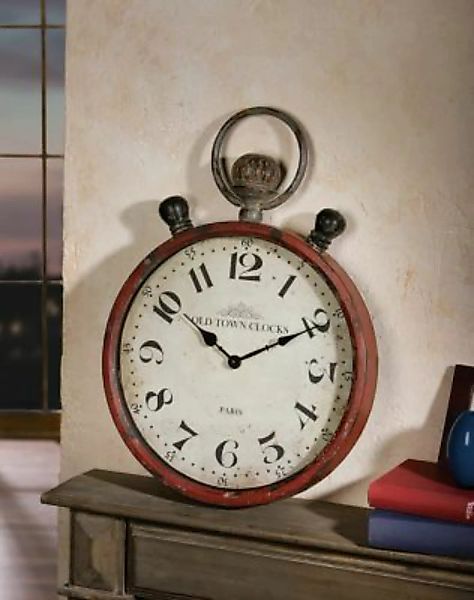 HOME Living Metall-Uhr Old Town Clocks Dekoobjekte grau günstig online kaufen