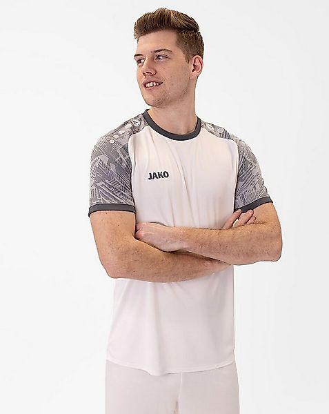 Jako T-Shirt Trikot Iconic (Polyester-Interlock) weiss/hellgrau/anthrazitgr günstig online kaufen