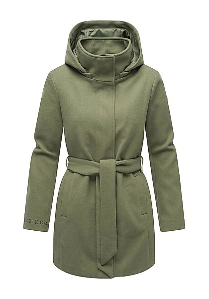 Marikoo Kurzmantel "Katalinaa" Eleganter Wickel Mantel mit Taillengürtel un günstig online kaufen