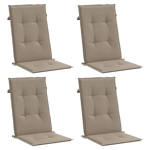 vidaXL Gartenstuhlauflagen für Hochlehner 4Stk Taupe 120x50x3cm Stoff 47541 günstig online kaufen