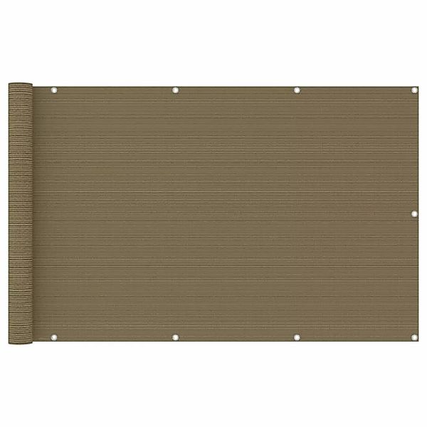 Balkon-sichtschutz Taupe 120x400 Cm Hdpe günstig online kaufen