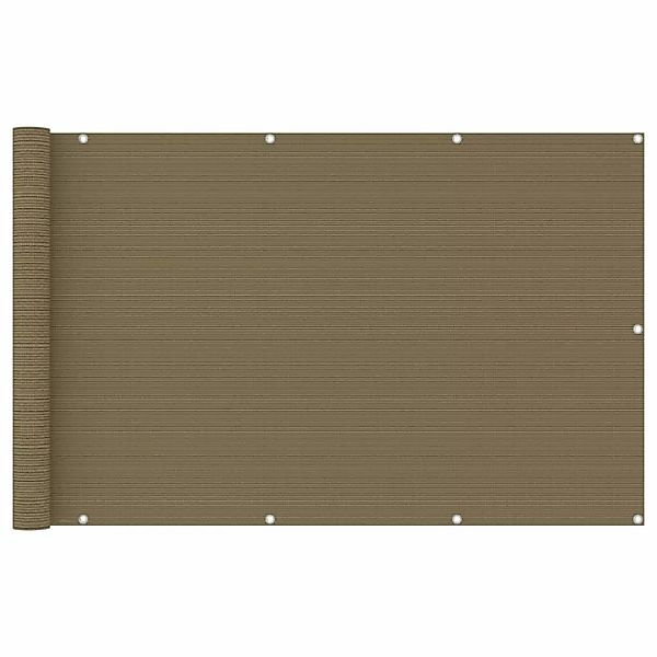 Balkon-sichtschutz Taupe 120x400 Cm Hdpe günstig online kaufen