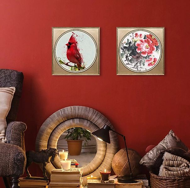 queence Acrylglasbild "Roter Vogel" günstig online kaufen