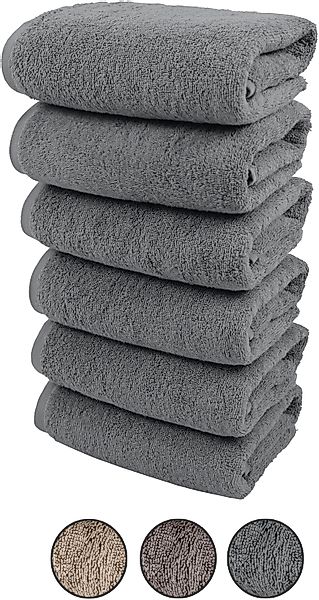 my home Handtücher »Handtuch Merida, 6 Handtücher (50x100cm)«, (Set, 6 St., günstig online kaufen
