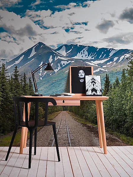 A.S. Création Vliestapete »Fototapete Eisenbahn in Berglandschaft Gleise« m günstig online kaufen