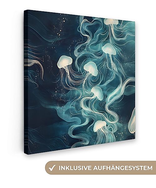 OneMillionCanvasses® Leinwandbild Qualle - Meer - günstig online kaufen