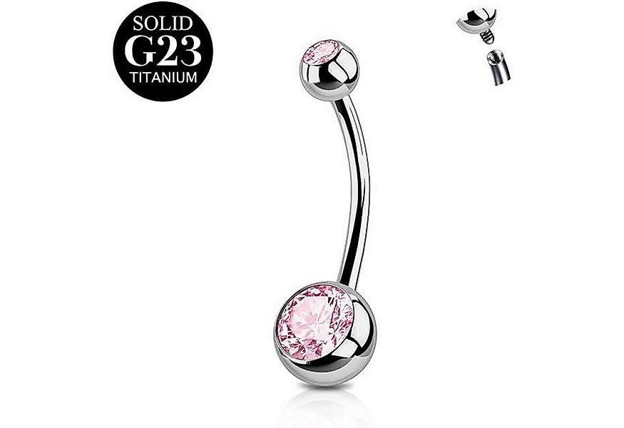 FunZing Bauchnabelpiercing Bauchnabelpiercing Titan Silber 16mm Stablänge 1 günstig online kaufen