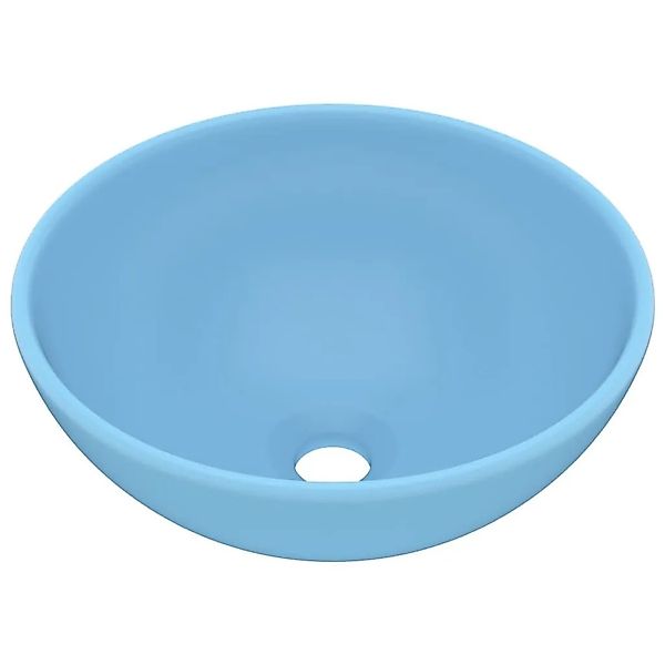 vidaXL Luxus-Waschbecken Rund Matt Hellblau 32,5x14 cm Keramik 146967 günstig online kaufen