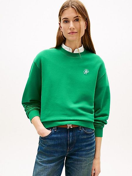 Tommy Hilfiger Sweatshirt TH SCRIPT REG SWEATSHIRT mit kleinem Logo-Stick günstig online kaufen