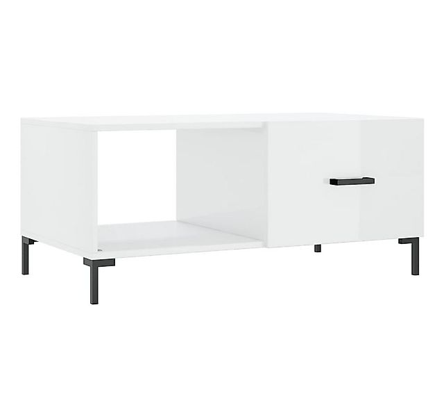 vidaXL Couchtisch Couchtisch Hochglanz-Weiß 90x50x40 cm Holzwerkstoff (1-St günstig online kaufen