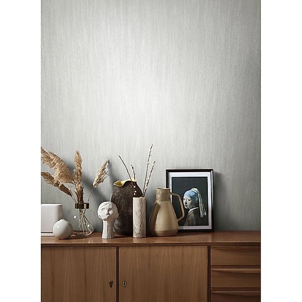 Marburg Vliestapete Natural Opulence Struktur Uni Weiß-Grau FSC® günstig online kaufen