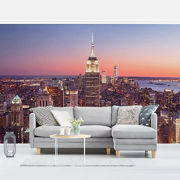 Fototapete Sonnenuntergang Manhattan New York City günstig online kaufen