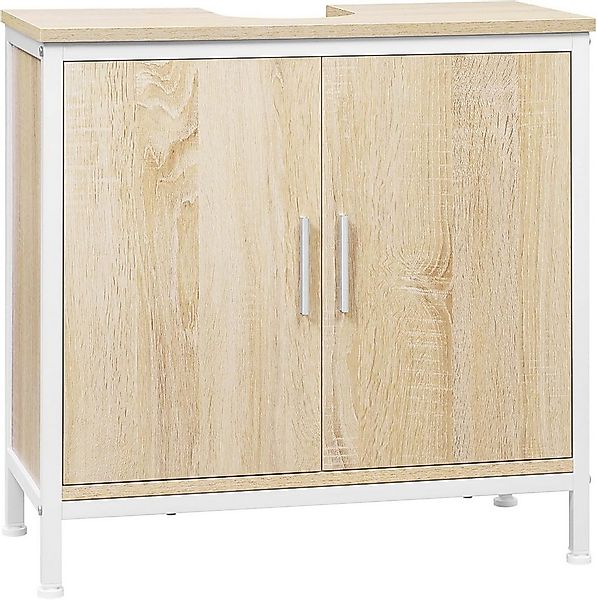 EUGAD Waschbeckenunterschrank (1-St) 60x60x30 cm aus Holzwerkstoff Metall günstig online kaufen