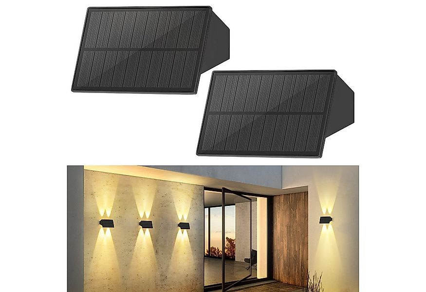 Nettlife LED Außen-Wandleuchte Solar 2ER Up Down Aussenbeleuchtung Kabellos günstig online kaufen