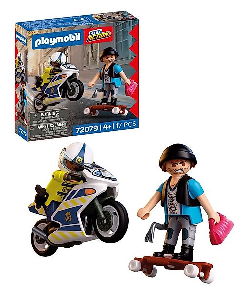 Playmobil® Verfolgungsjagd mit Motorrad (72079), City Action Konstruktions- günstig online kaufen