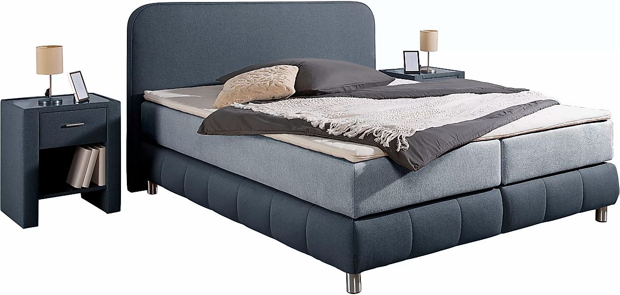 Home affaire Boxspringbett »Cesson, in verschiedenen Breiten«, inkl. Topper günstig online kaufen