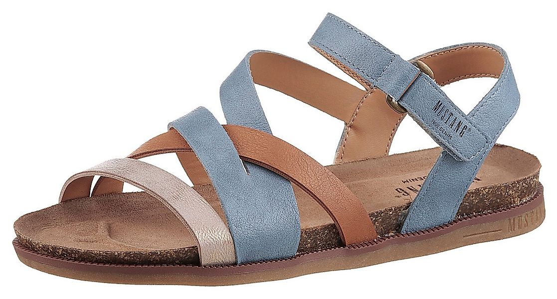 Mustang Shoes Riemchensandale, Barfußschuh, Klettschuh, Sommerschuh mit Tie günstig online kaufen