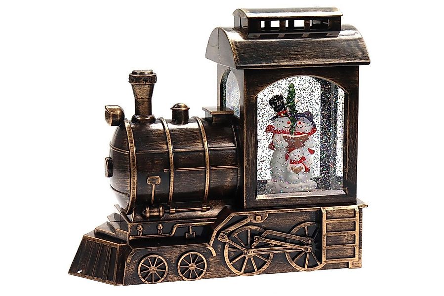 ELLUG Schneekugel winterliche Lokomotive als Spieluhr, Licht & Glitzerantri günstig online kaufen