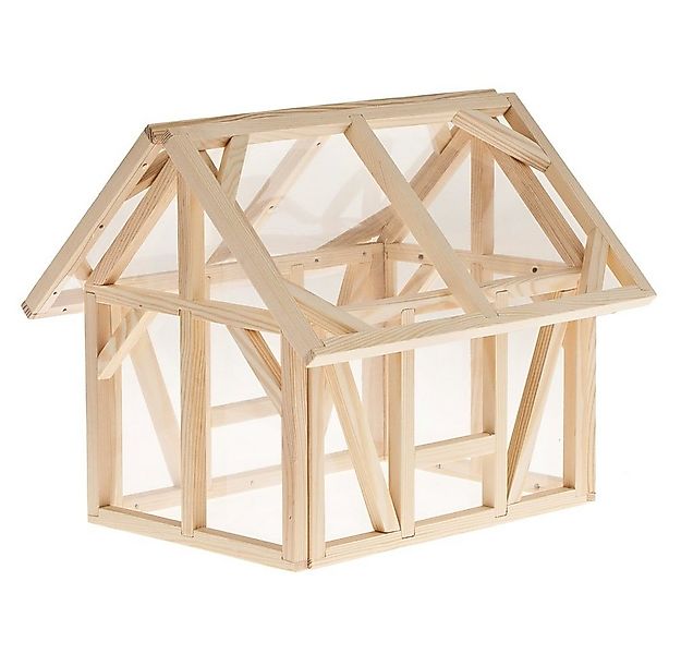 matches21 HOME & HOBBY Mini-Gewächshaus Holz Bausatz 12 J. Holzbaukasten günstig online kaufen