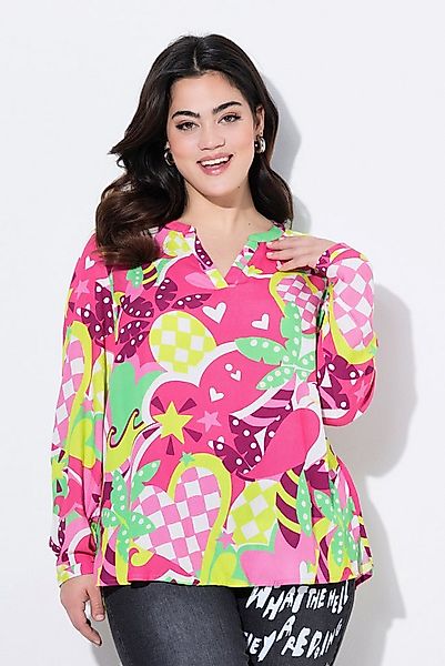 Angel of Style Satinbluse Bluse bequeme Passform Papageienmuster günstig online kaufen