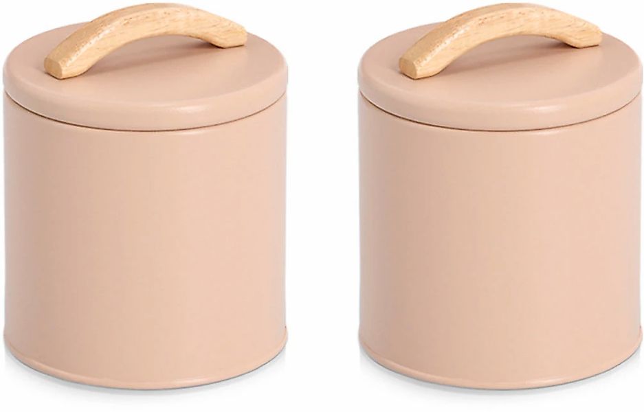 Zeller Present Vorratsdose "m. Gummibaumgriff, 2-tlg." Set, 2 Stk. tlg. pfl günstig online kaufen