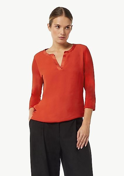comma 3/4-Arm-Shirt T-Shirt Langarmshirt im Fabricmix mit Tunika-Ausschnitt günstig online kaufen