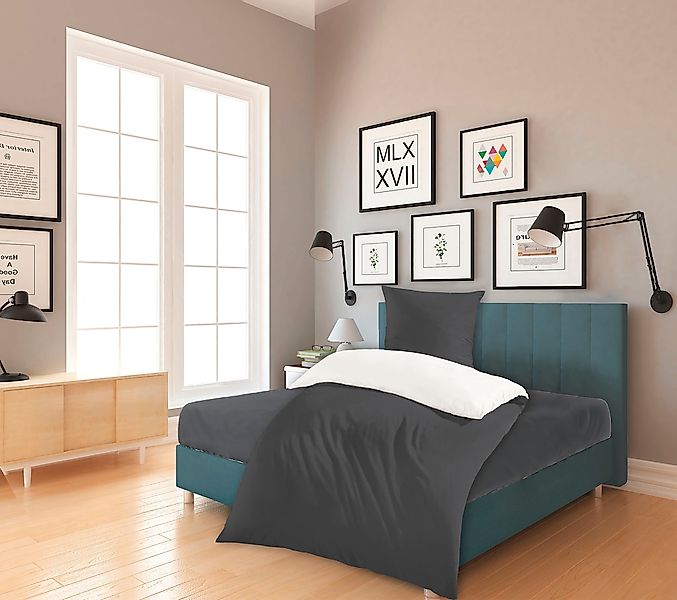 KiNZLER Wendebettwäsche "Mikrofaser Flanell Bettwäsche "Cashmere Touch"" 2 günstig online kaufen