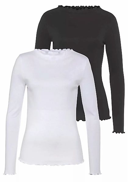Flashlights Langarmshirt, (Packung, 2 tlg., 2er- Pack), sehr figurbetonte P günstig online kaufen