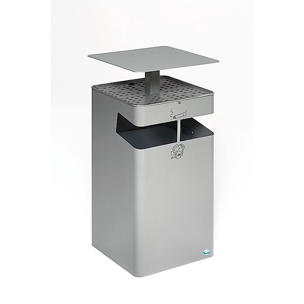 PROREGAL Kombiascher Mit Schutzdach Und Sieb 72 Liter HxBxT 92 x 45 x 45 cm günstig online kaufen
