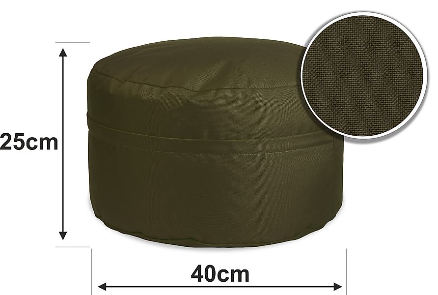 sunnypillow Sitzsack Runder Sitzpouf mit abnehmbarem günstig online kaufen