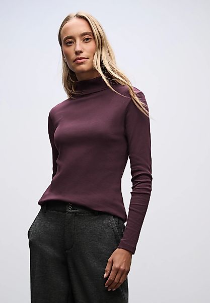 STREET ONE Langarmshirt mit Rippstrick-Struktur günstig online kaufen