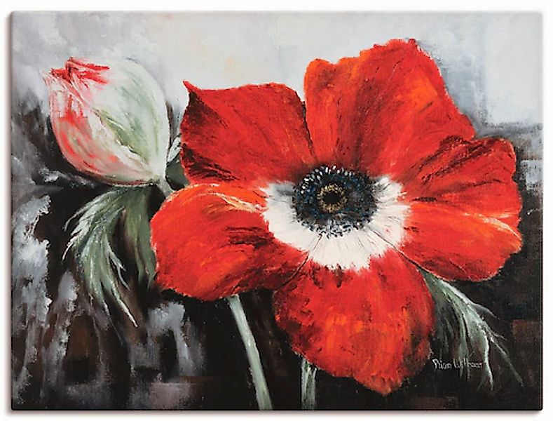 Artland Leinwandbild »Mohnblumen in voller Blüte« Blumen 1 Stk. tlg. auf Ke günstig online kaufen