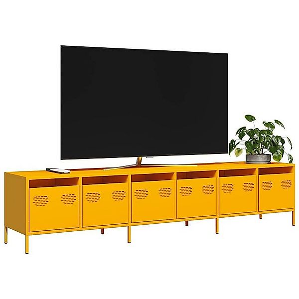 vidaXL TV-Schrank TV-Schrank Senfgelb 202x39x43,5 cm Kaltgewalzter Stahl günstig online kaufen