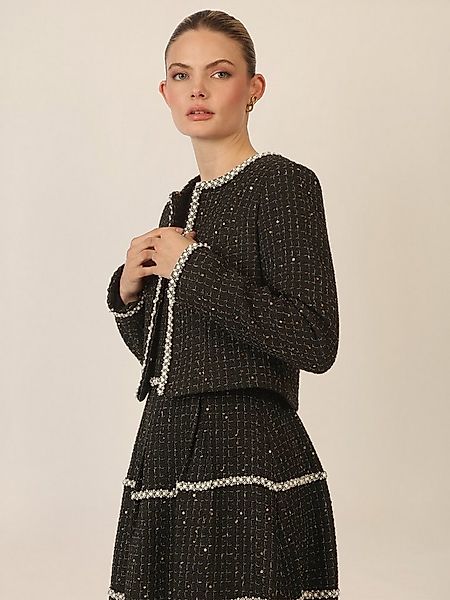 Apart Jackenblazer mit goldfarbenen Pailletten und Glanzgarn günstig online kaufen