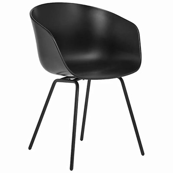 Sessel  About a chair AAC26 plastikmaterial schwarz / Recycelt - Hay - Schw günstig online kaufen