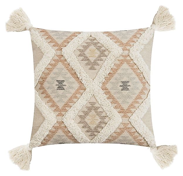 Magma Heimtex Kissenhülle BENISHA, Beige, Rauten, günstig online kaufen