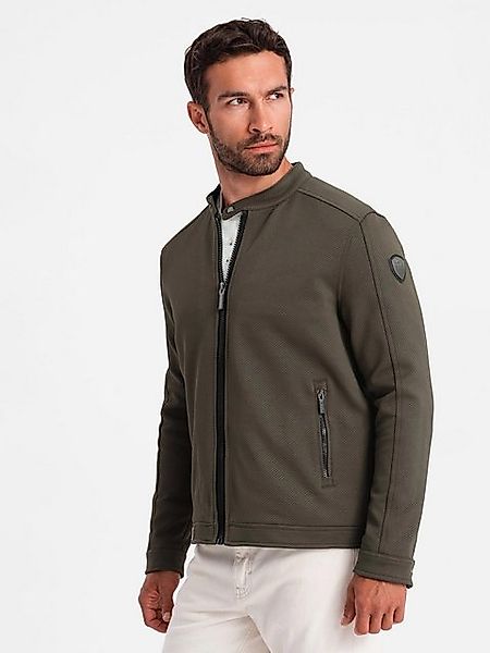 OMBRE Bikerjacke BIKER-Jacke für Herren aus strukturiertem Stoff günstig online kaufen