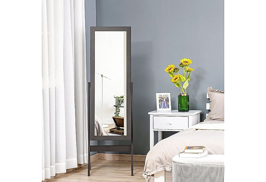 HOMCOM Standspiegel, Erhöhte Füße, Pflegeleicht, MDF günstig online kaufen