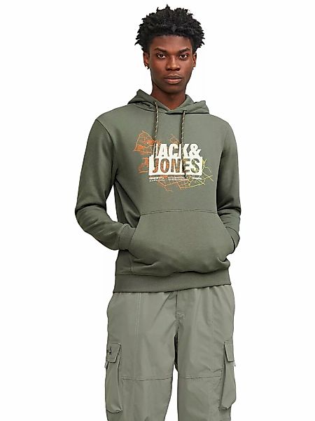 Jack & Jones Herren Kapuzenpullover Hoodie JCOMAP LOGO - Regular Fit günstig online kaufen