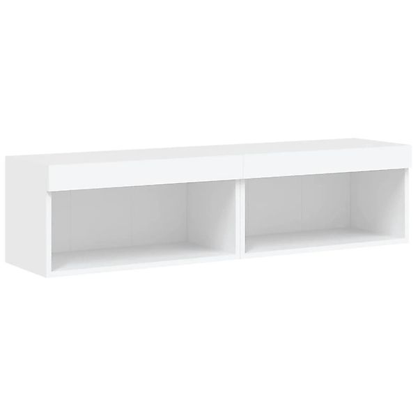 vidaXL TV-Schränke mit LED-Leuchten 2 Stk Weiß 60x30x30 cm 837128 günstig online kaufen