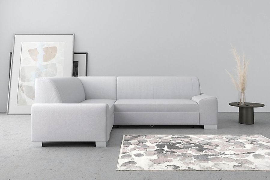 DOMO collection Ecksofa »Anzio in kubischer Formensprache, flache Armlehnen günstig online kaufen