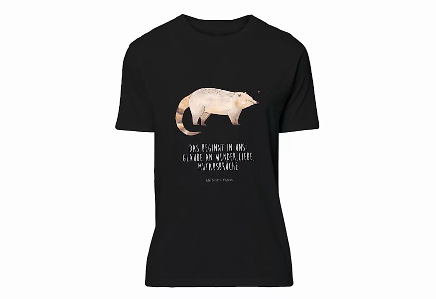 Mr. & Mrs. Panda T-Shirt Nasenbär - Schwarz - Geschenk, süße Tiermotive, Lu günstig online kaufen