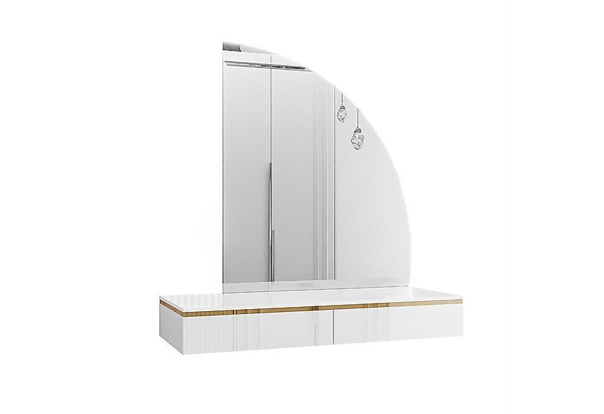 Lookway Schminktisch AURORA-Q hängender Schminktisch mit Spiegel und Led Be günstig online kaufen